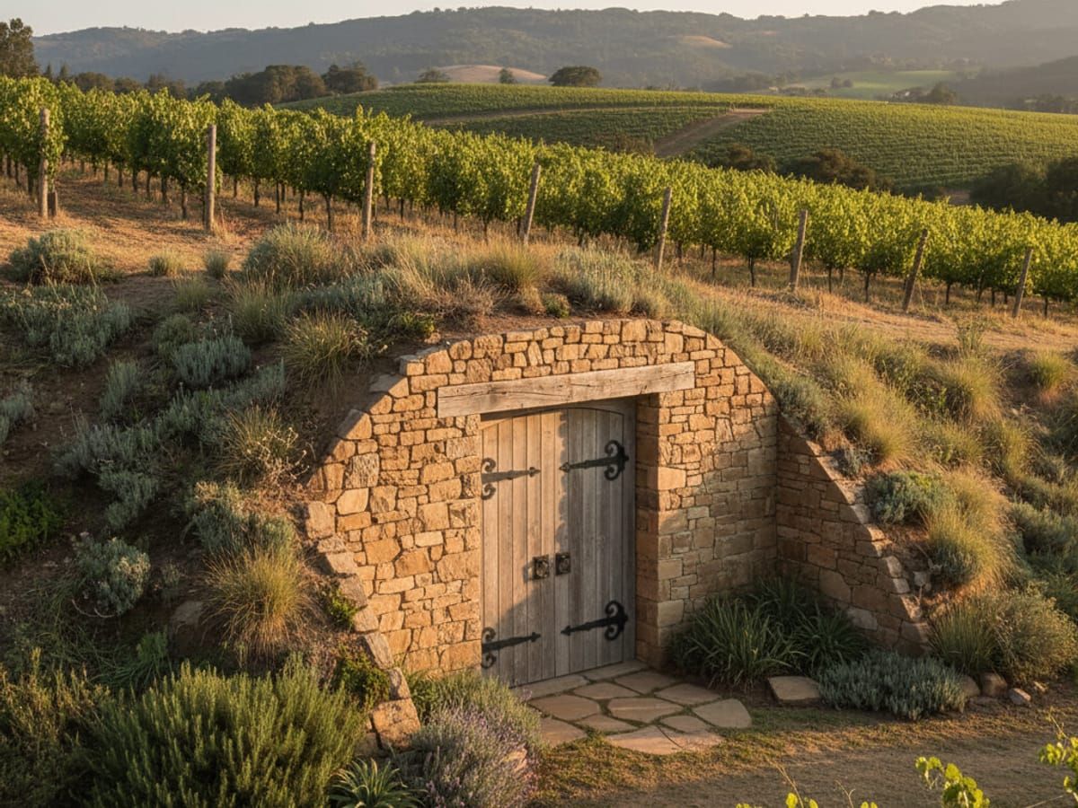 Wine Caves project in Healdsburg Vineyard