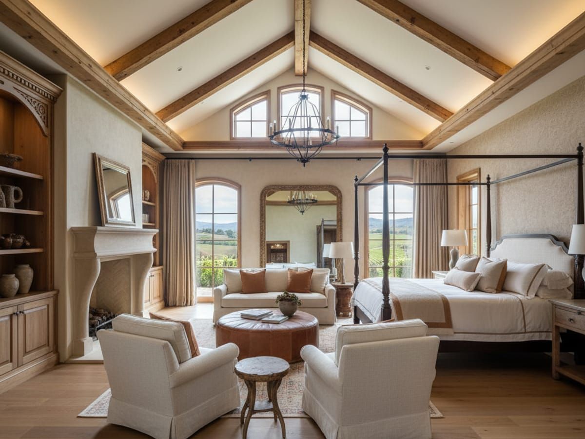 Expanded master suite with estate views