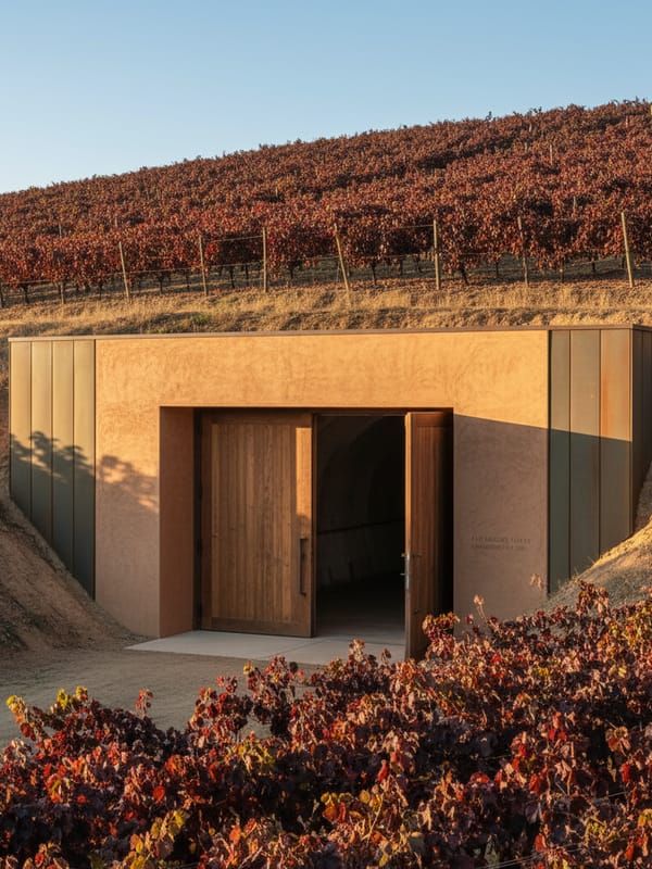 Wine cave in Alexander Valley