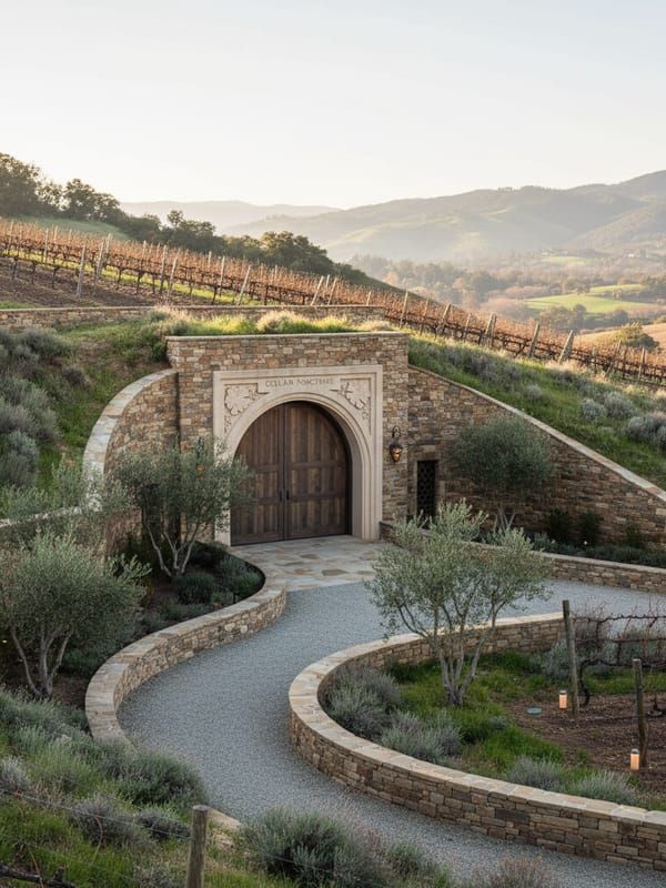 Wine cave in Napa Valley