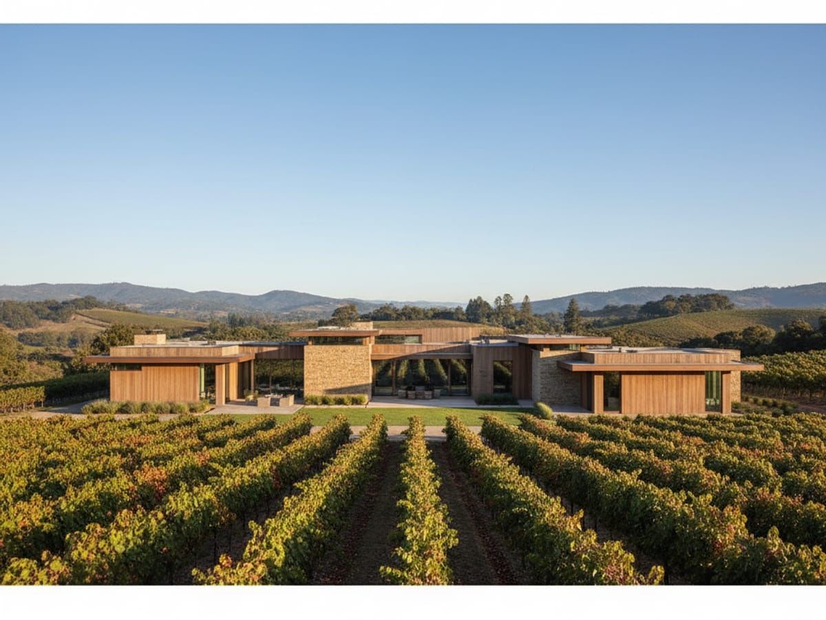 Contemporary estate in Windsor wine country